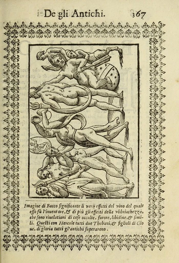 An illustration from Le vere e nove imagini de gli dei delli antichi, 1615, leaf 409