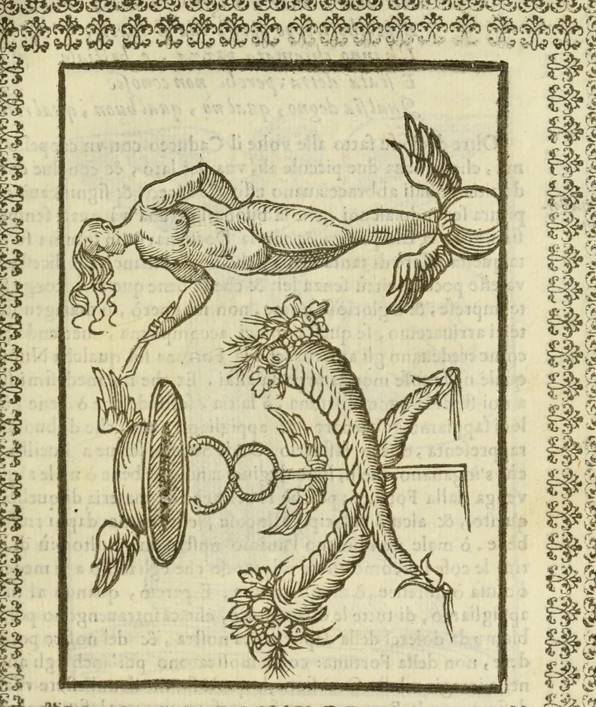 An illustration from Le vere e nove imagini de gli dei delli antichi, 1615, leaf 465