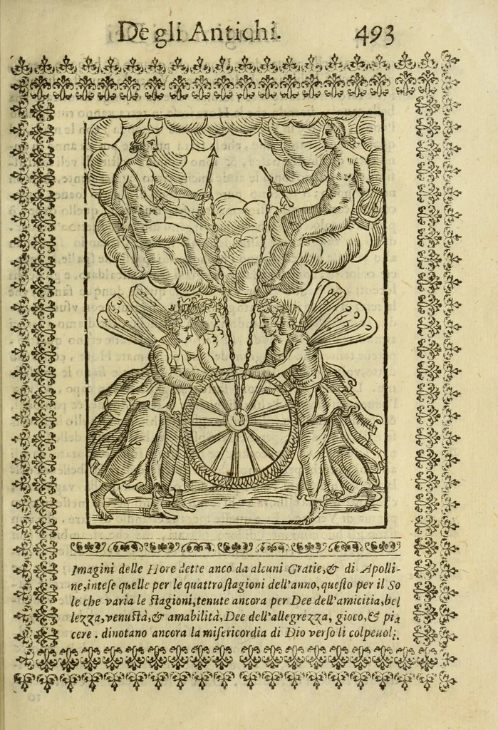 An illustration from Le vere e nove imagini de gli dei delli antichi, 1615, leaf 535