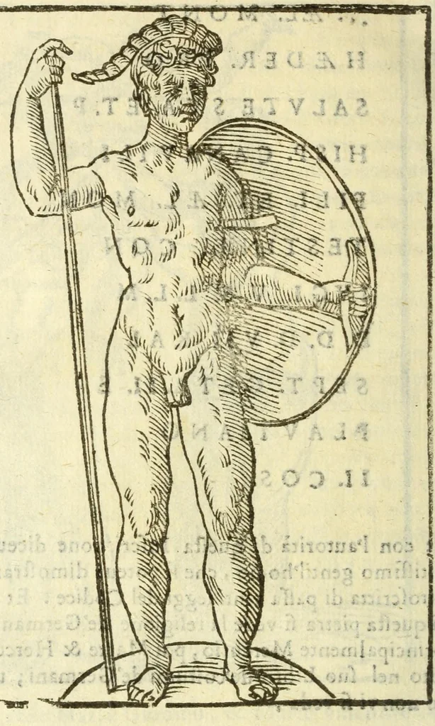 An illustration from Le vere e nove imagini de gli dei delli antichi, 1615, leaf 600