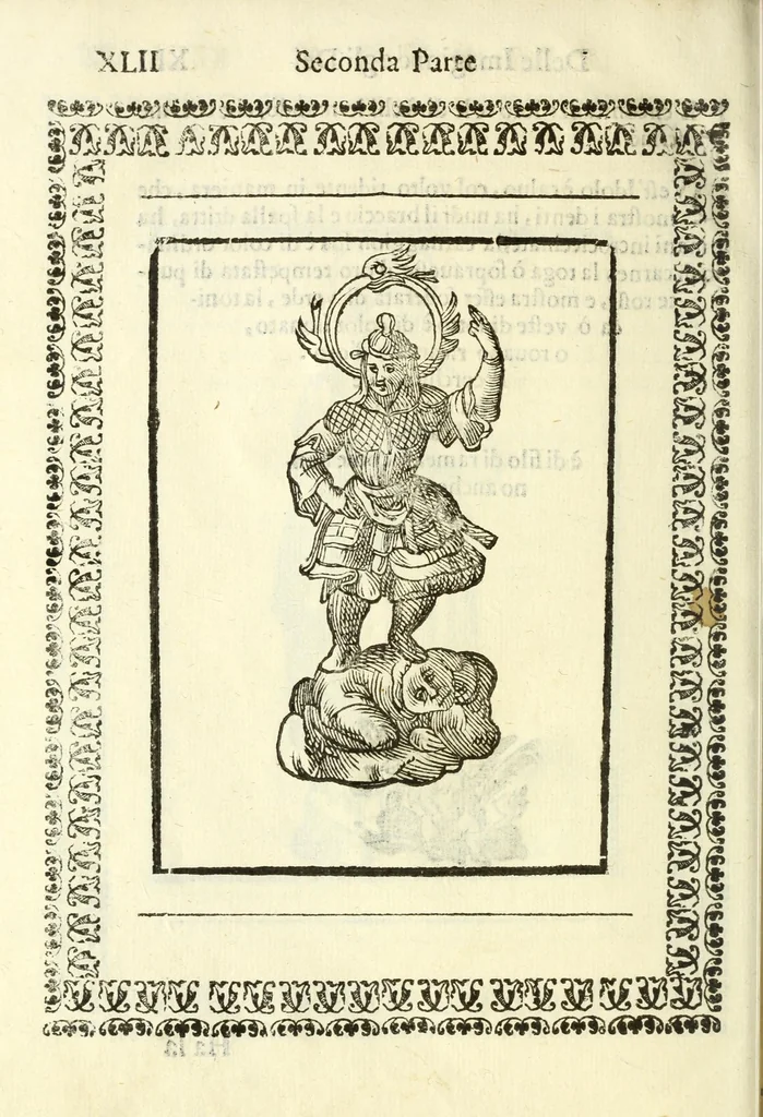 An illustration from Le vere e nove imagini de gli dei delli antichi, 1615, leaf 664