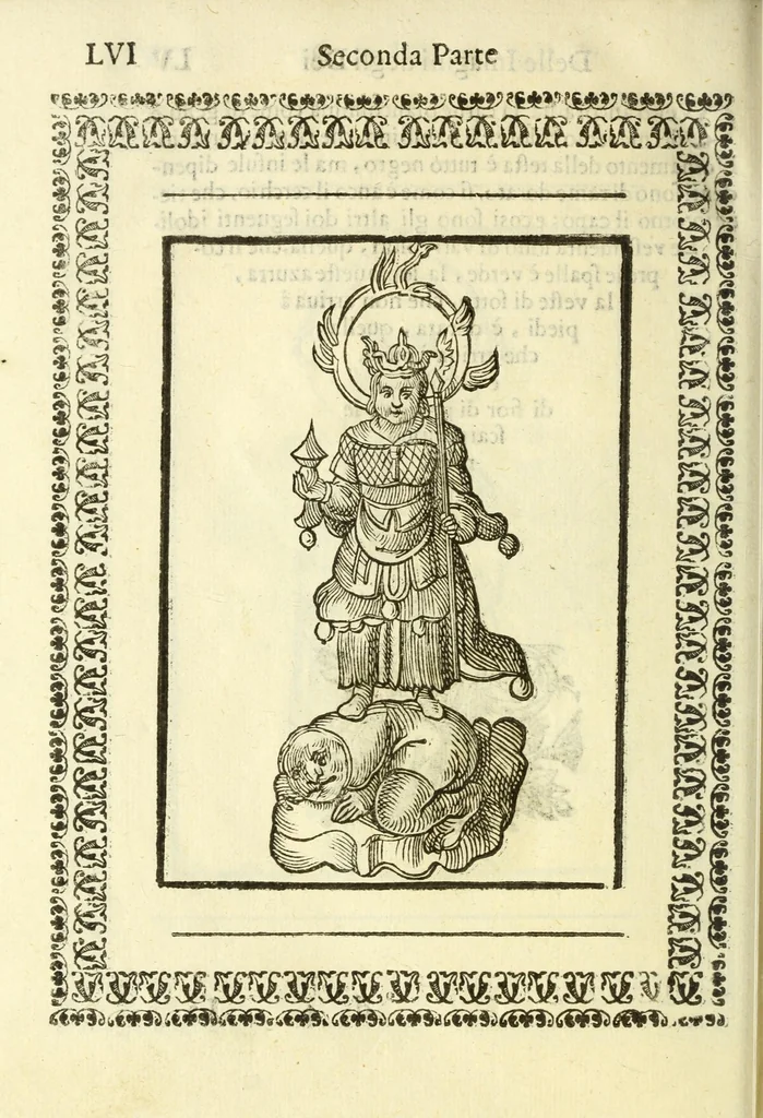 An illustration from Le vere e nove imagini de gli dei delli antichi, 1615, leaf 676