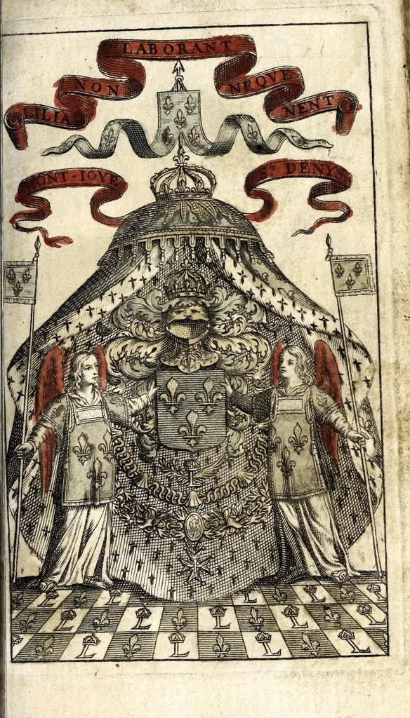 An illustration from Le veritable art du blason : ou les regles des armoiries sont traitées d'vne nouuelle methode, plus aisée que les precedentes : les origines expliquees .., 1659, leaf 251