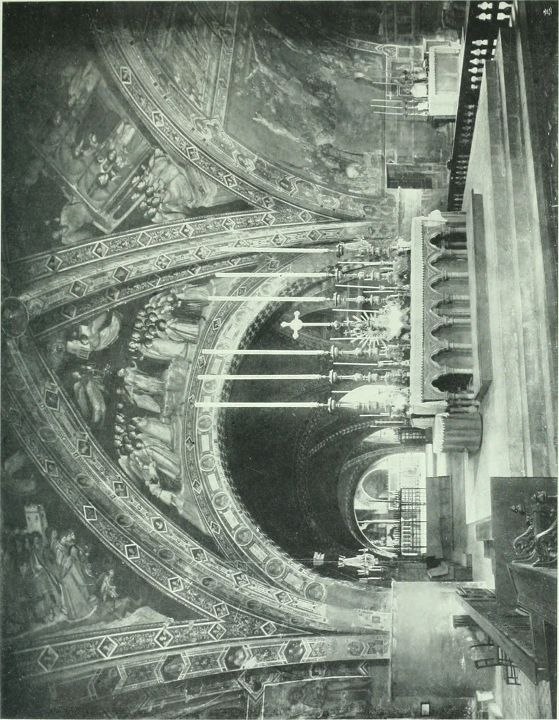 An illustration from Le vetrate di S. Francesco in Assisi : studio storico iconografico, 1911, leaf 100