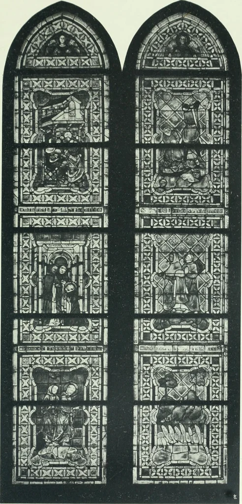 An illustration from Le vetrate di S. Francesco in Assisi : studio storico iconografico, 1911, leaf 354