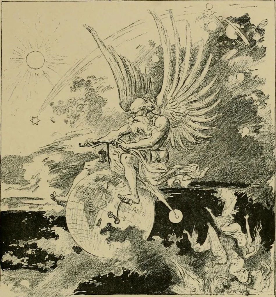 An illustration from Le vingtième siècle: la vie électrique, 1893, leaf 12