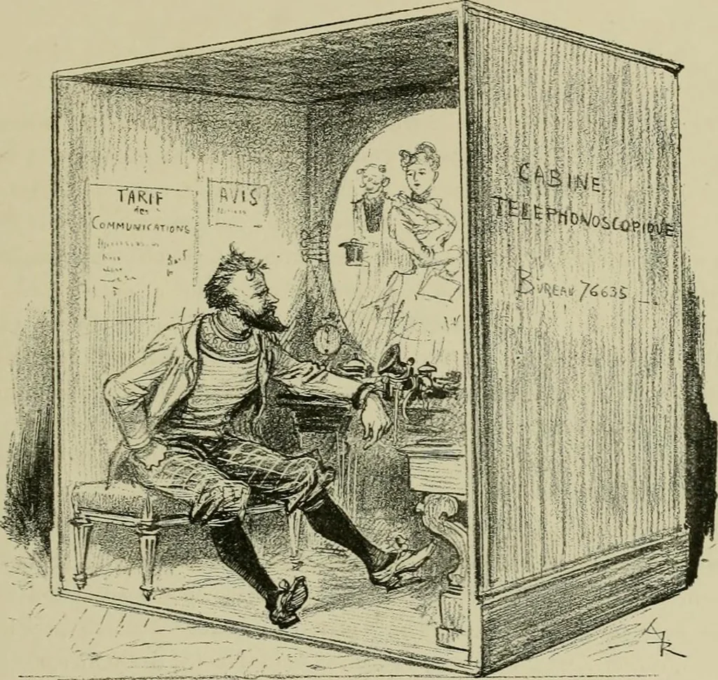 An illustration from Le vingtième siècle: la vie électrique, 1893, leaf 124