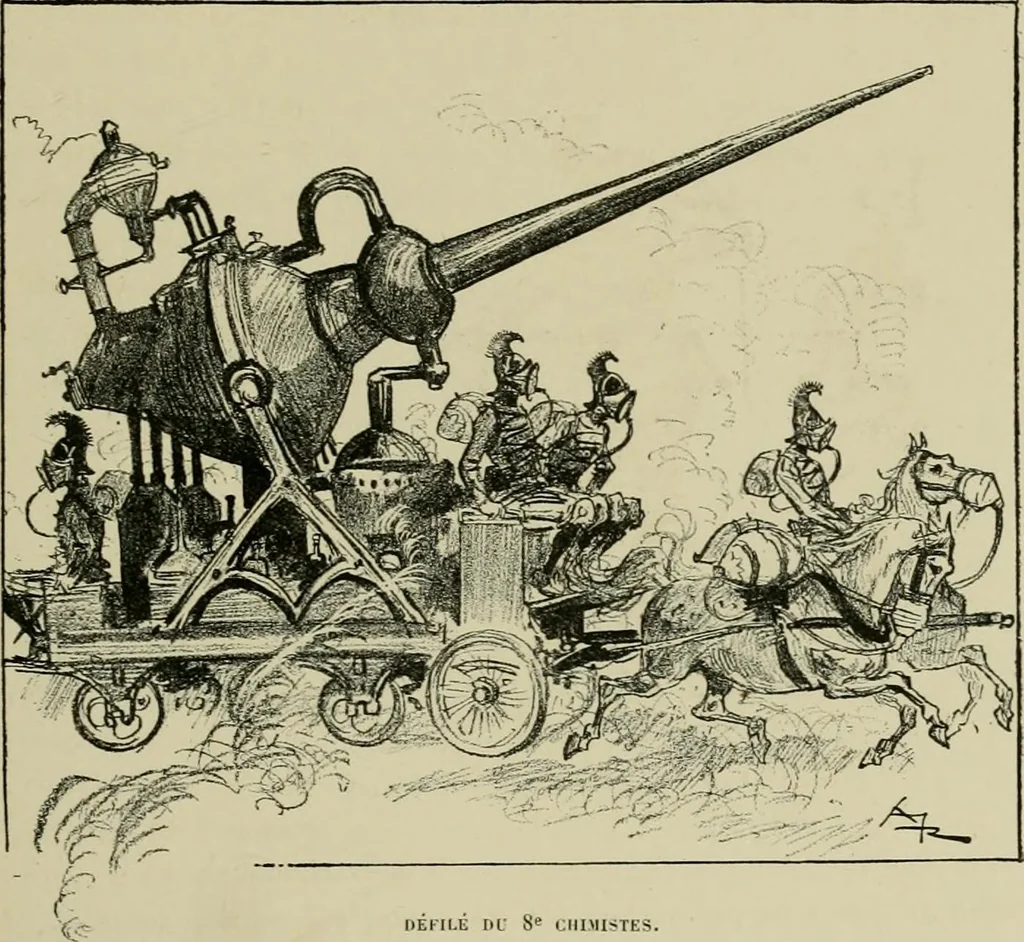 An illustration from Le vingtième siècle: la vie électrique, 1893, leaf 136