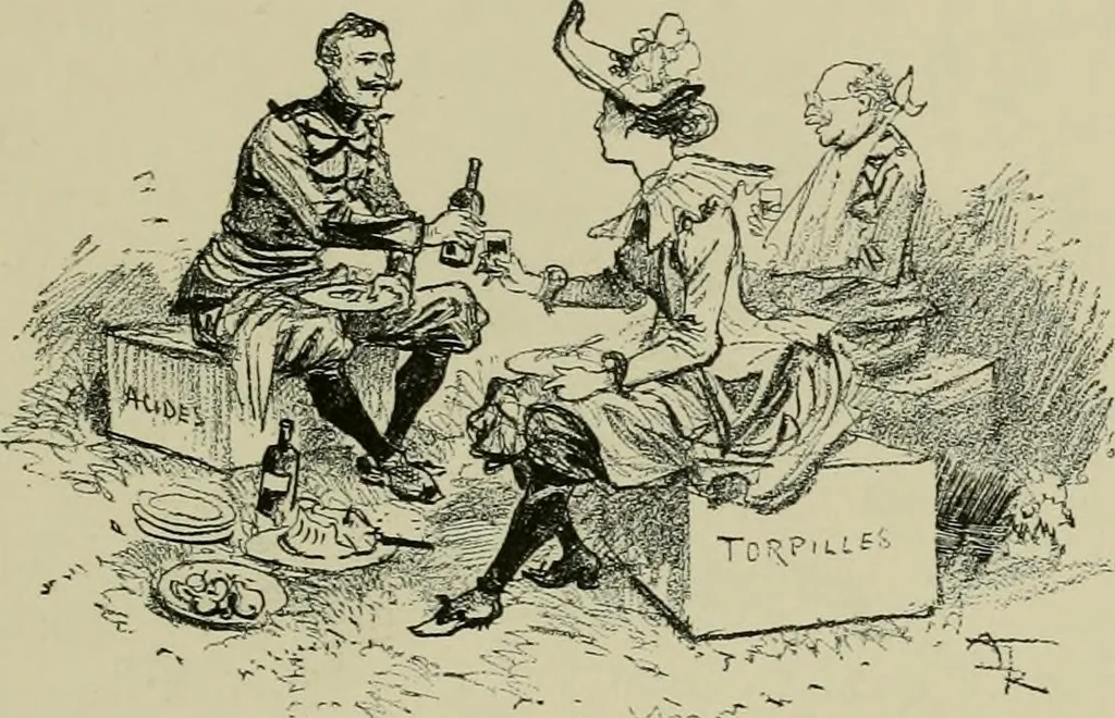 An illustration from Le vingtième siècle: la vie électrique, 1893, leaf 144