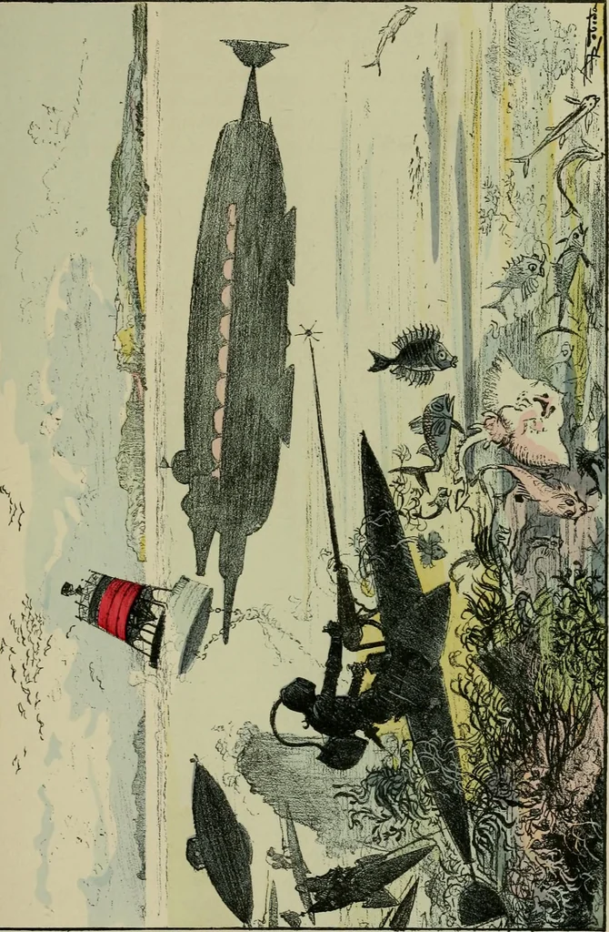 An illustration from Le vingtième siècle: la vie électrique, 1893, leaf 150