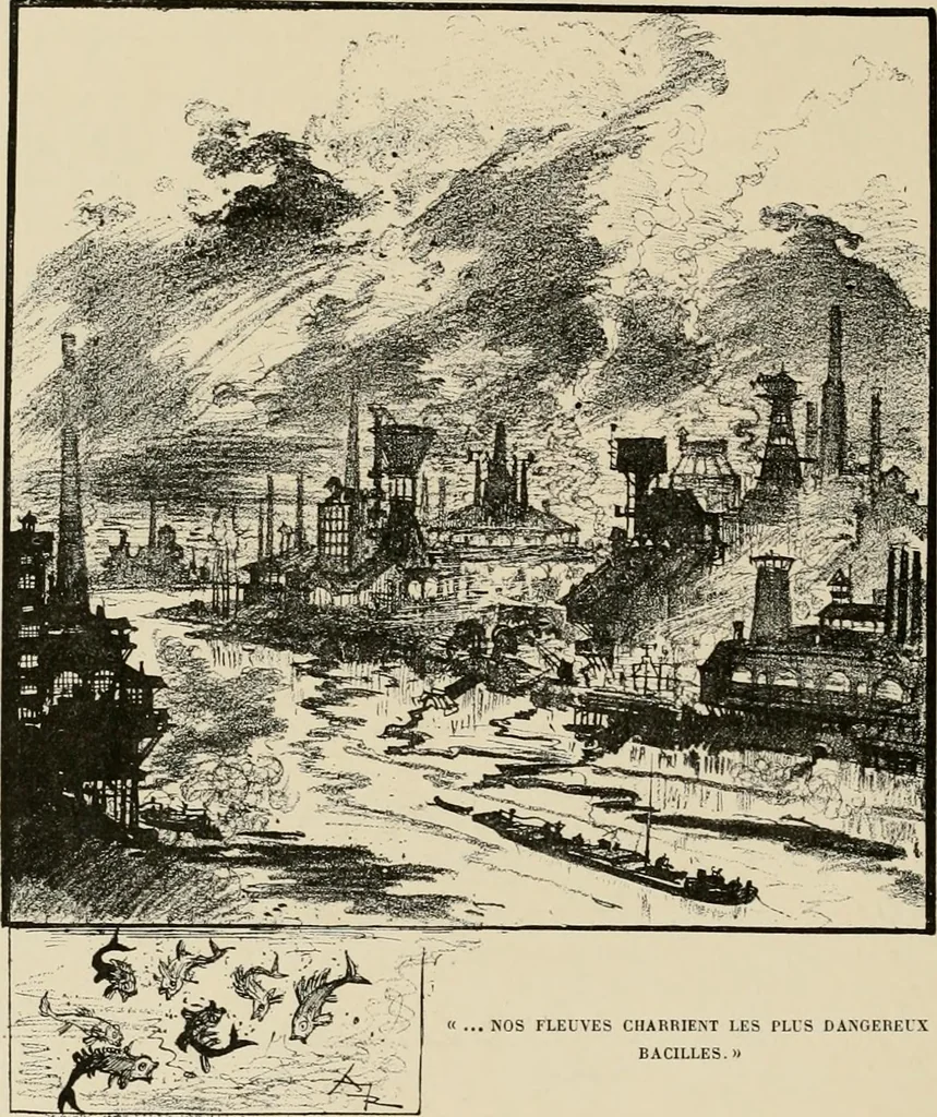 An illustration from Le vingtième siècle: la vie électrique, 1893, leaf 179