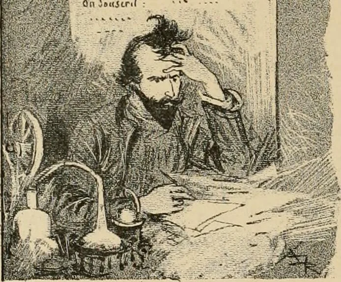An illustration from Le vingtième siècle: la vie électrique, 1893, leaf 19