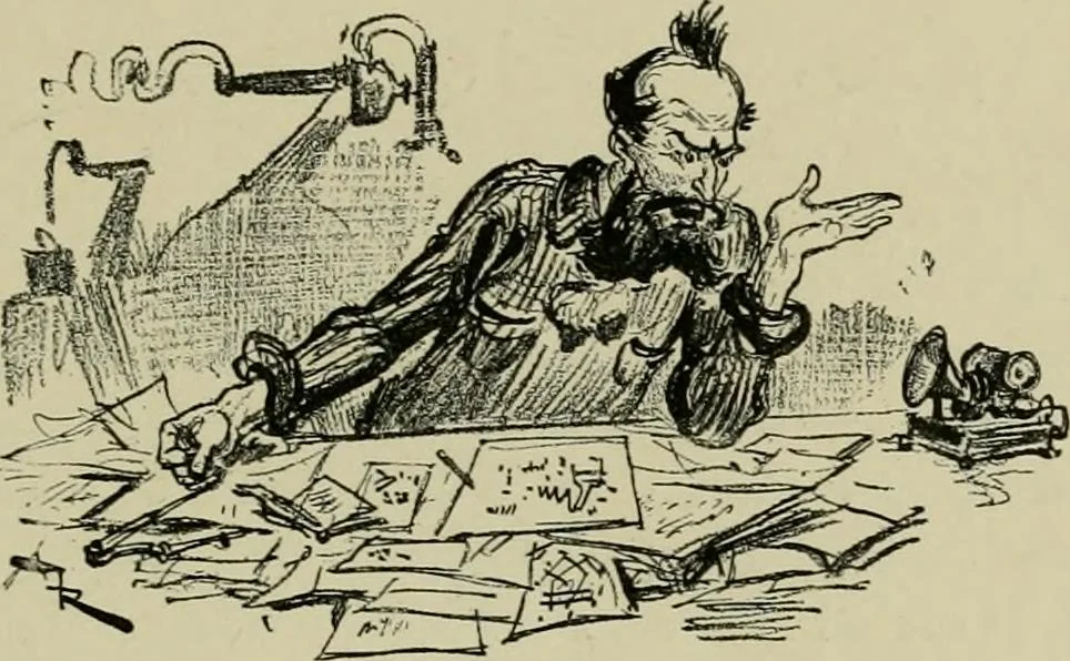 An illustration from Le vingtième siècle: la vie électrique, 1893, leaf 208