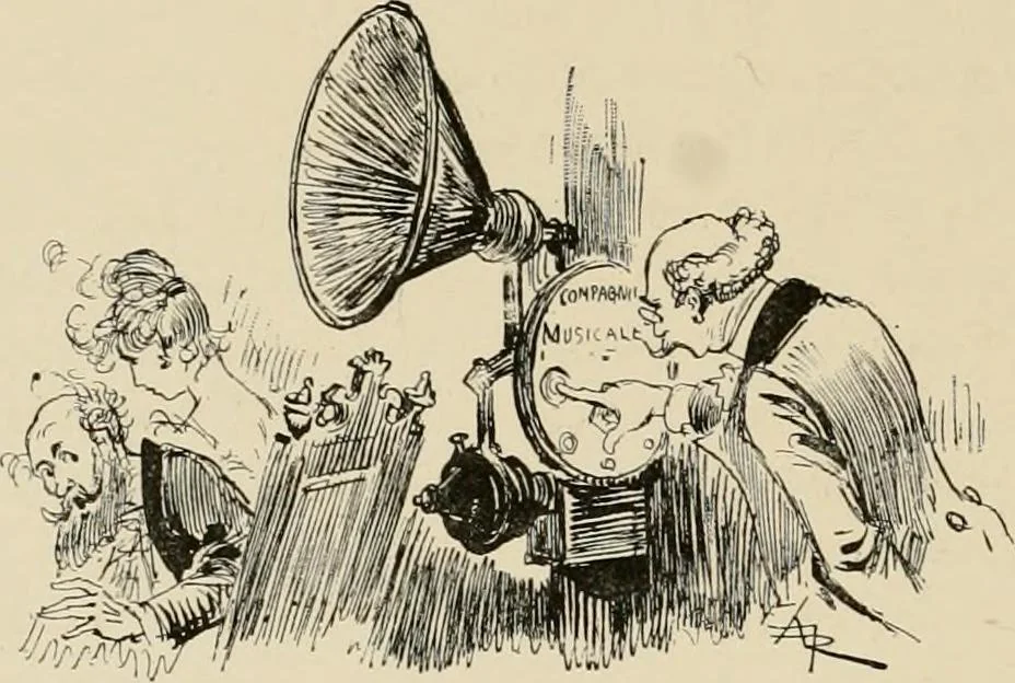 An illustration from Le vingtième siècle: la vie électrique, 1893, leaf 227