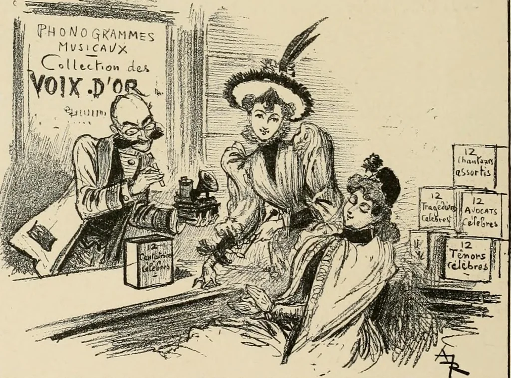 An illustration from Le vingtième siècle: la vie électrique, 1893, leaf 229