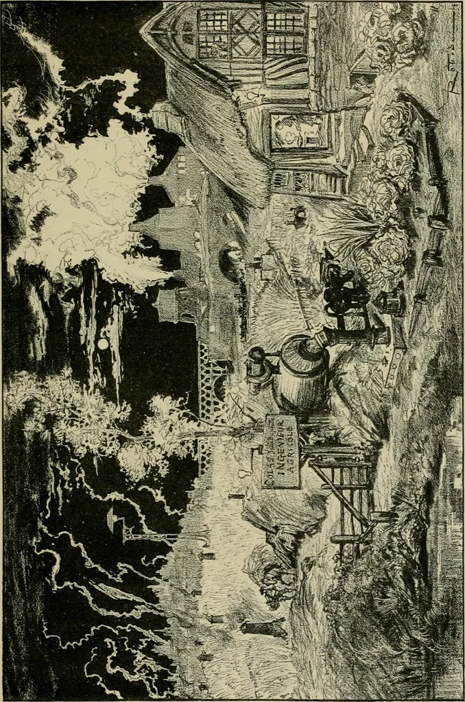 An illustration from Le vingtième siècle: la vie électrique, 1893, leaf 230