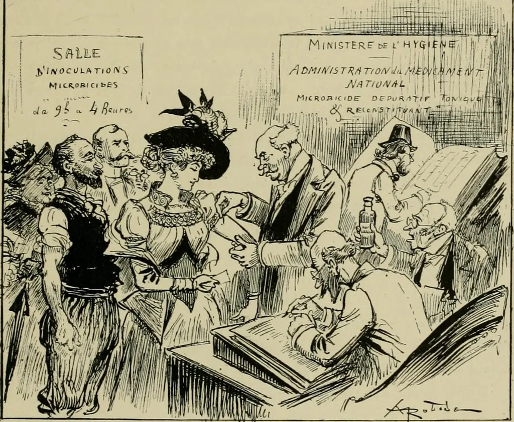 An illustration from Le vingtième siècle: la vie électrique, 1893, leaf 262