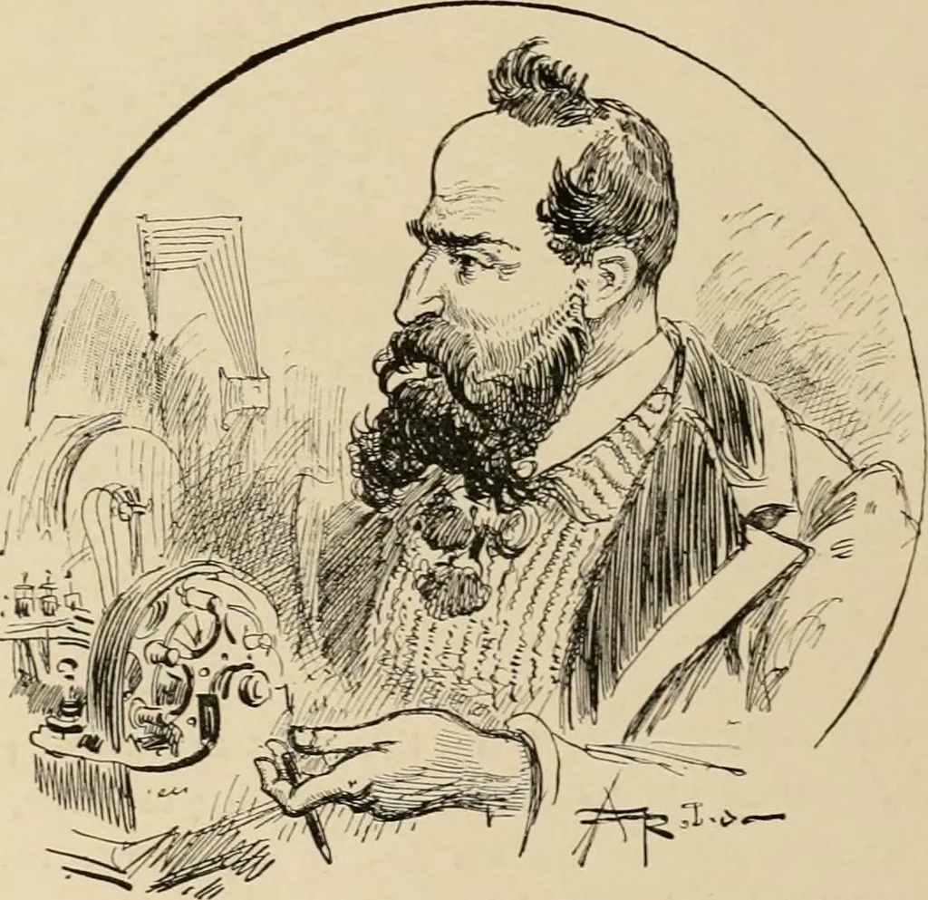 An illustration from Le vingtième siècle: la vie électrique, 1893, leaf 267