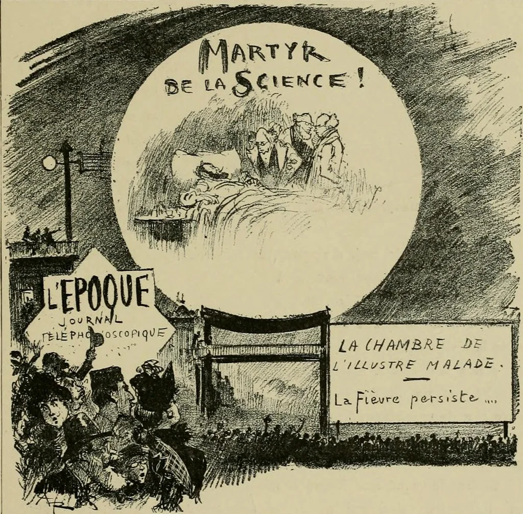 An illustration from Le vingtième siècle: la vie électrique, 1893, leaf 276