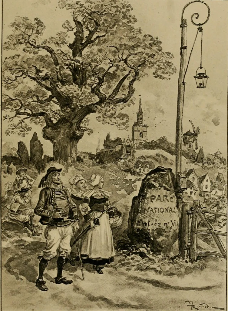 An illustration from Le vingtième siècle: la vie électrique, 1893, leaf 280