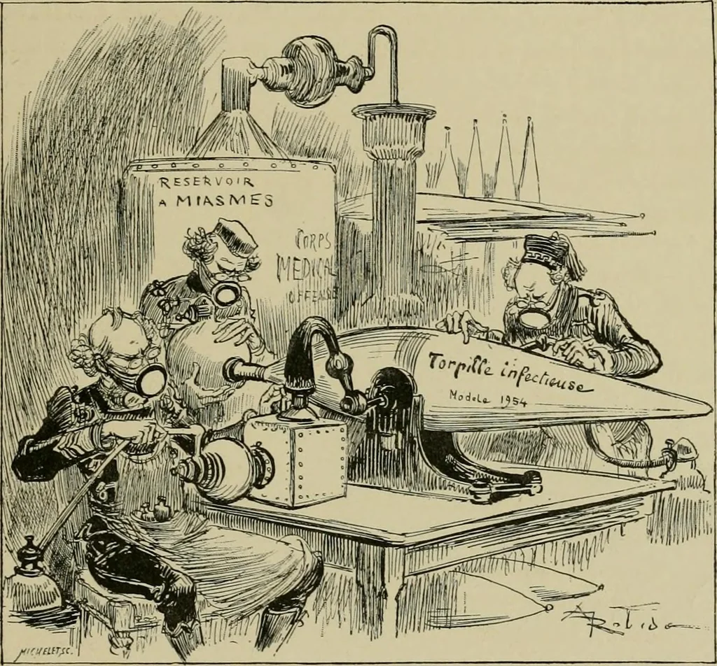 An illustration from Le vingtième siècle: la vie électrique, 1893, leaf 286