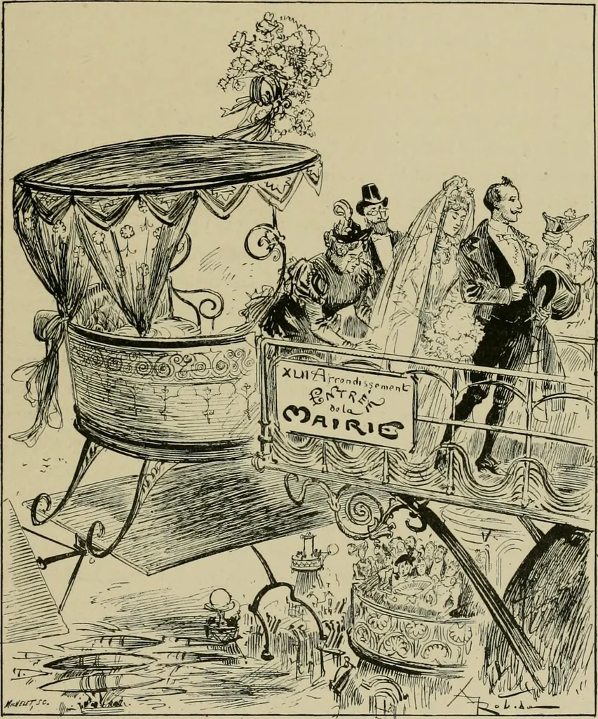 An illustration from Le vingtième siècle: la vie électrique, 1893, leaf 292