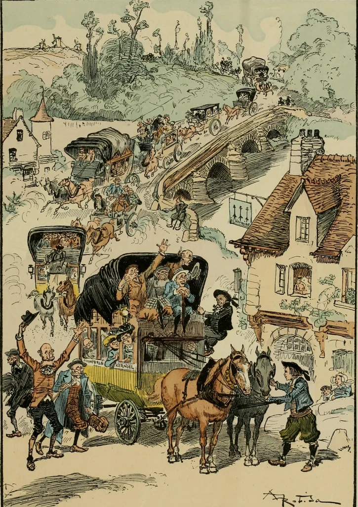 An illustration from Le vingtième siècle: la vie électrique, 1893, leaf 294