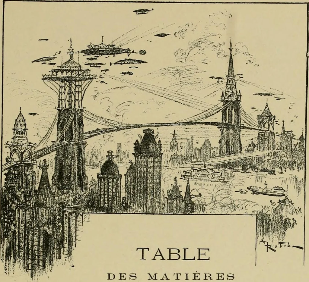 An illustration from Le vingtième siècle: la vie électrique, 1893, leaf 300