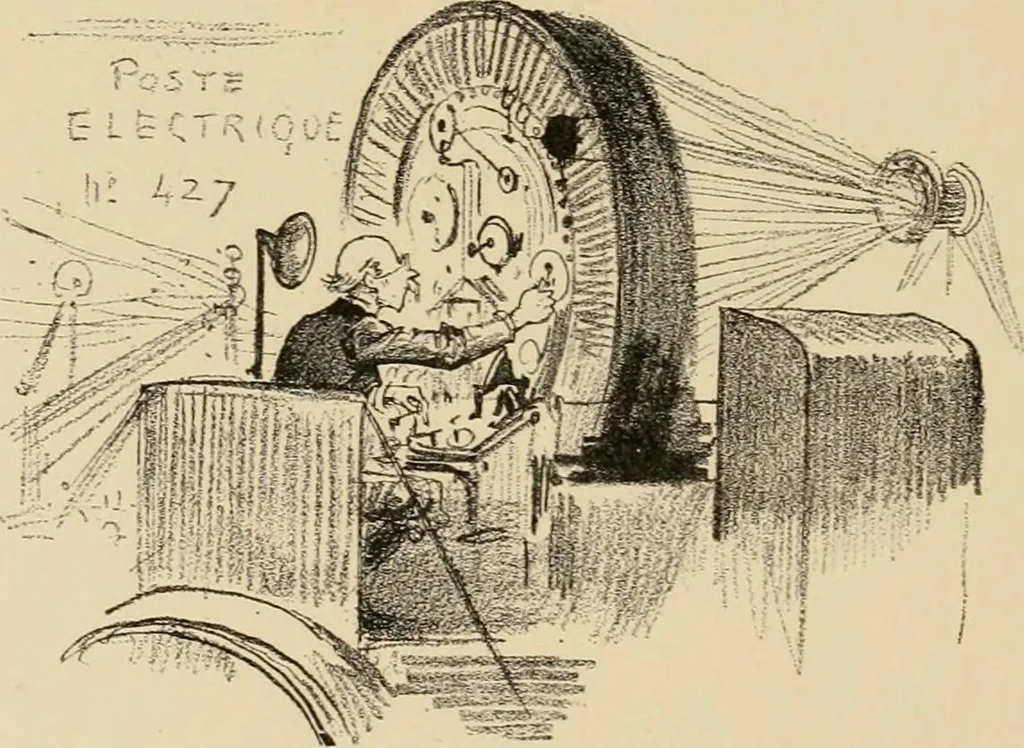 An illustration from Le vingtième siècle: la vie électrique, 1893, leaf 303