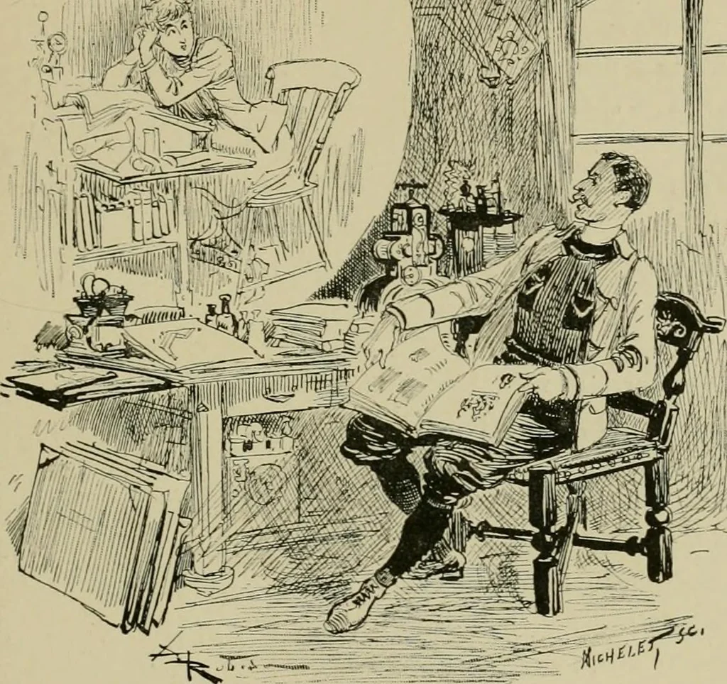 An illustration from Le vingtième siècle: la vie électrique, 1893, leaf 32