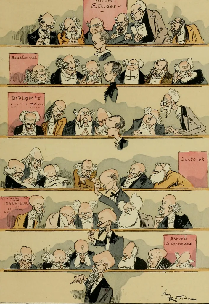 An illustration from Le vingtième siècle: la vie électrique, 1893, leaf 60
