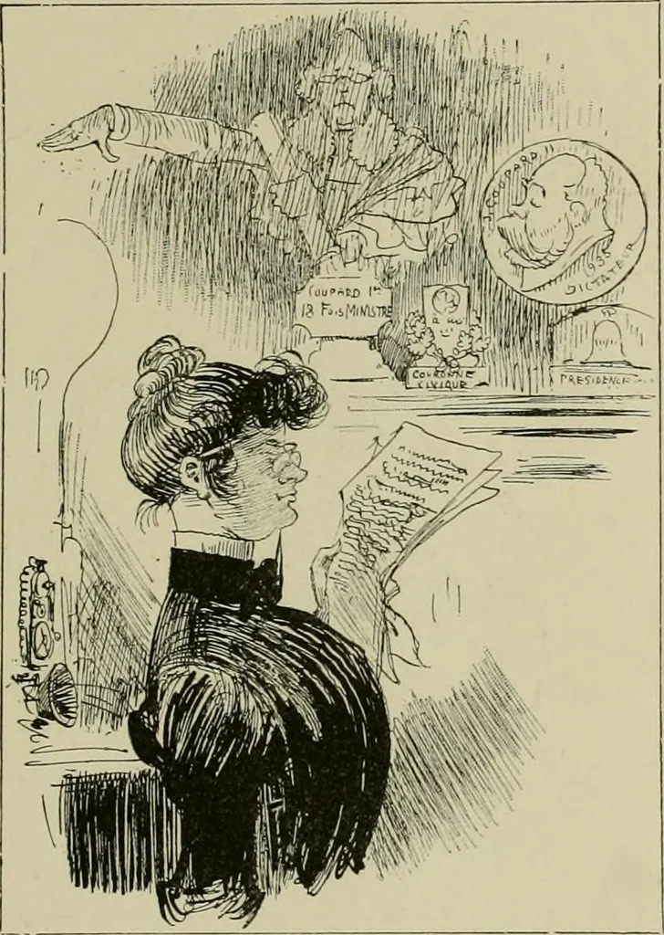 An illustration from Le vingtième siècle: la vie électrique, 1893, leaf 76