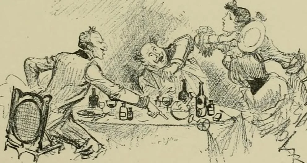An illustration from Le vingtième siècle: la vie électrique, 1893, leaf 82