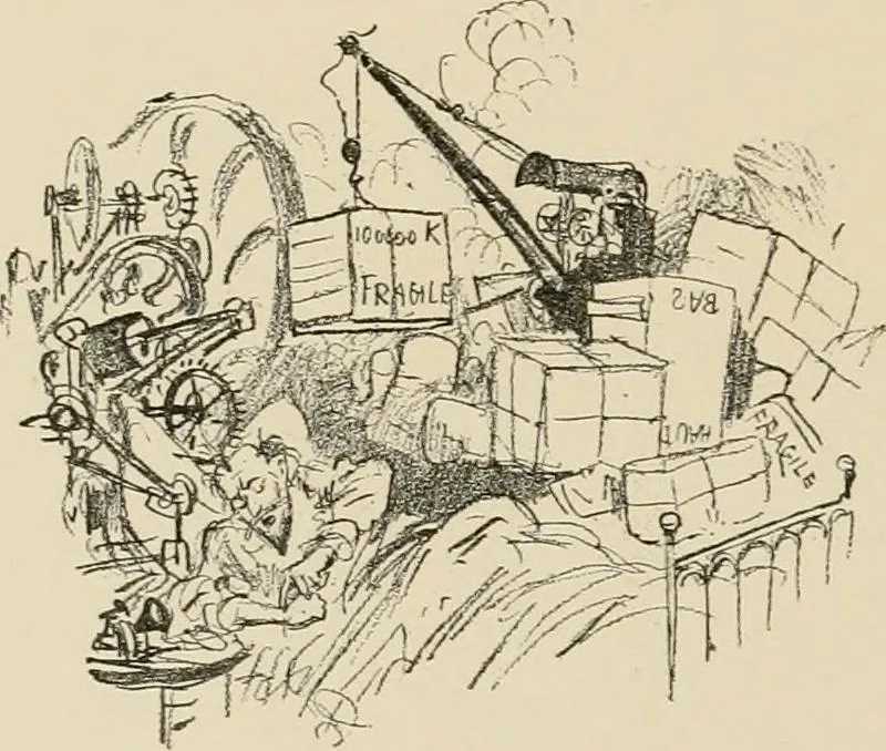 An illustration from Le vingtième siècle: la vie électrique, 1893, leaf 95