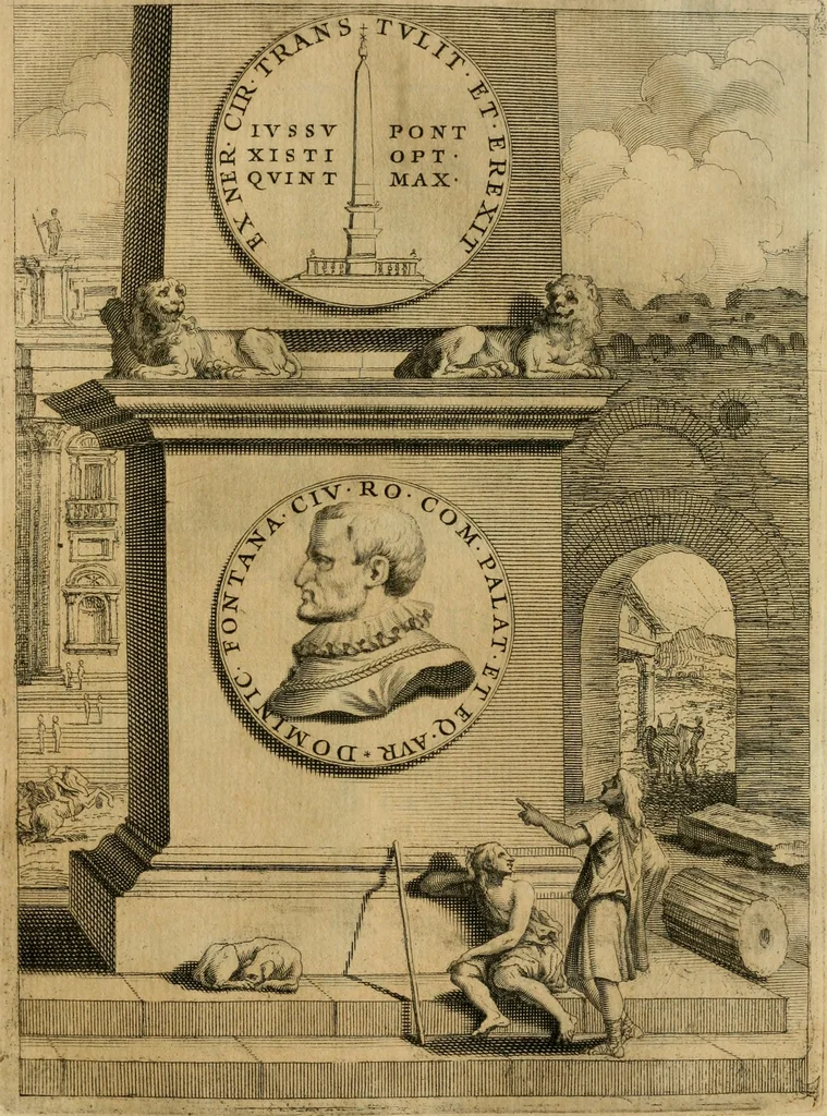 An illustration from Le vite de' pittori, scultori et architetti moderni, 1672, leaf 150