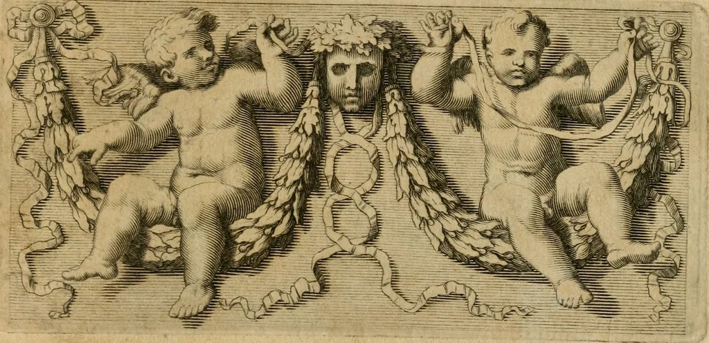 An illustration from Le vite de' pittori, scultori et architetti moderni, 1672, leaf 208