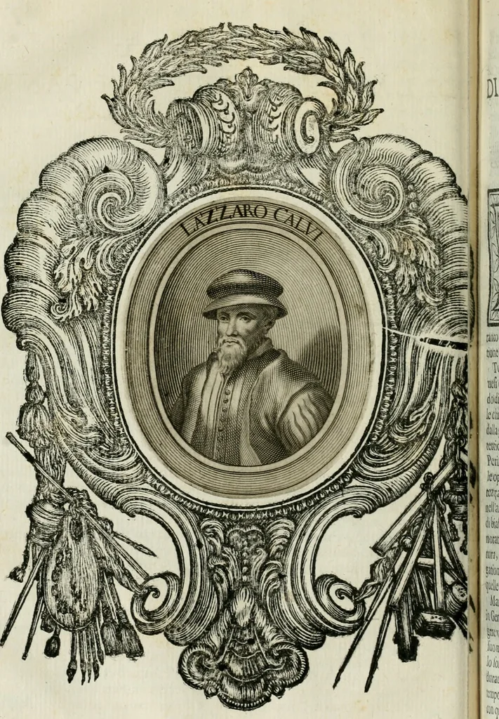 An illustration from Le vite de pittori, scoltori, et architetti genovesi : e de' forastieri, che in Genoua operarono : con alcuni ritratti de gli stessi, 1674, leaf 117