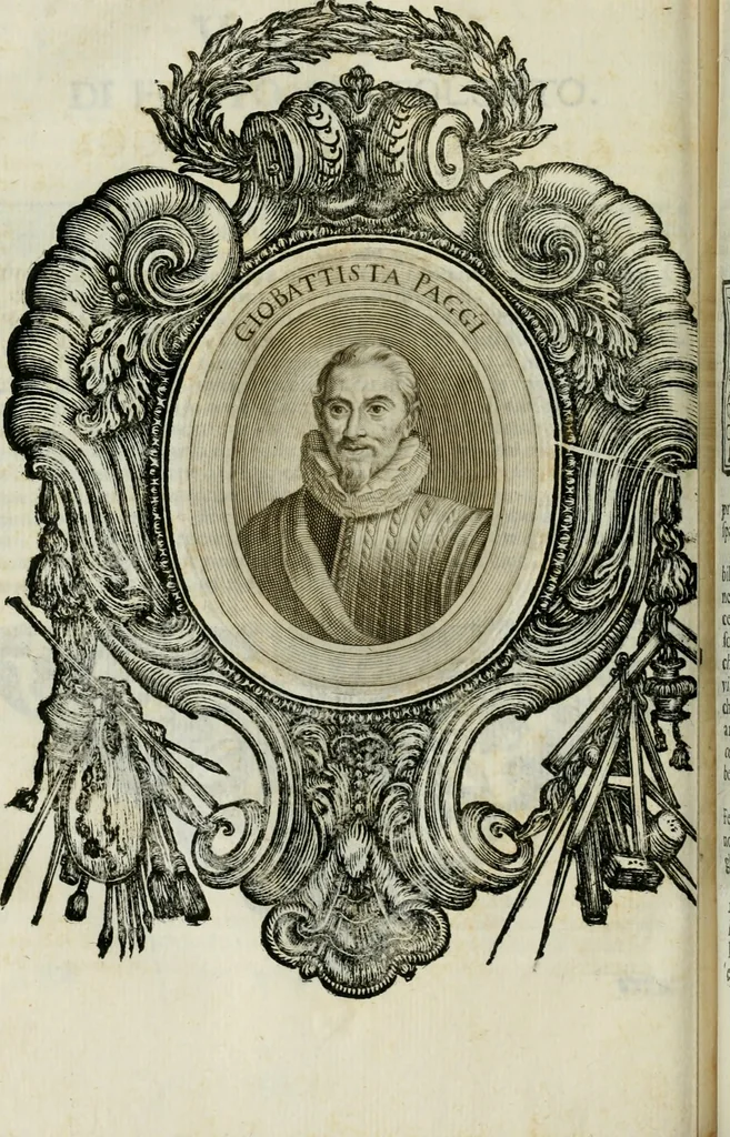 An illustration from Le vite de pittori, scoltori, et architetti genovesi : e de' forastieri, che in Genoua operarono : con alcuni ritratti de gli stessi, 1674, leaf 141