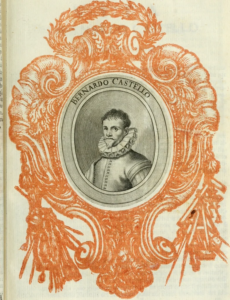 An illustration from Le vite de pittori, scoltori, et architetti genovesi : e de' forastieri, che in Genoua operarono : con alcuni ritratti de gli stessi, 1674, leaf 166