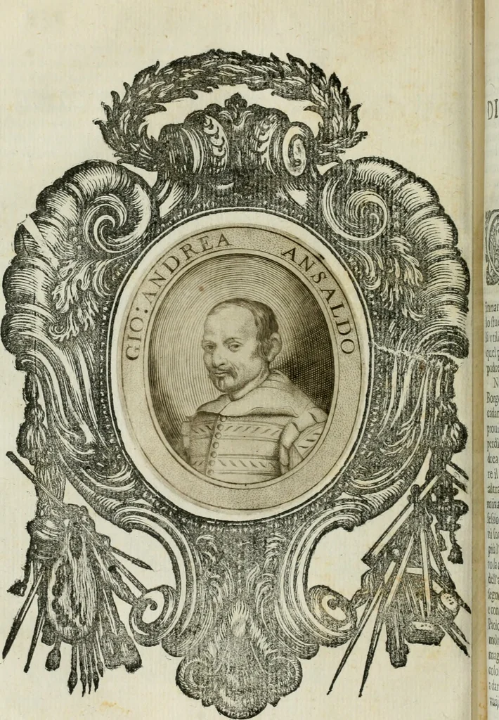 An illustration from Le vite de pittori, scoltori, et architetti genovesi : e de' forastieri, che in Genoua operarono : con alcuni ritratti de gli stessi, 1674, leaf 199