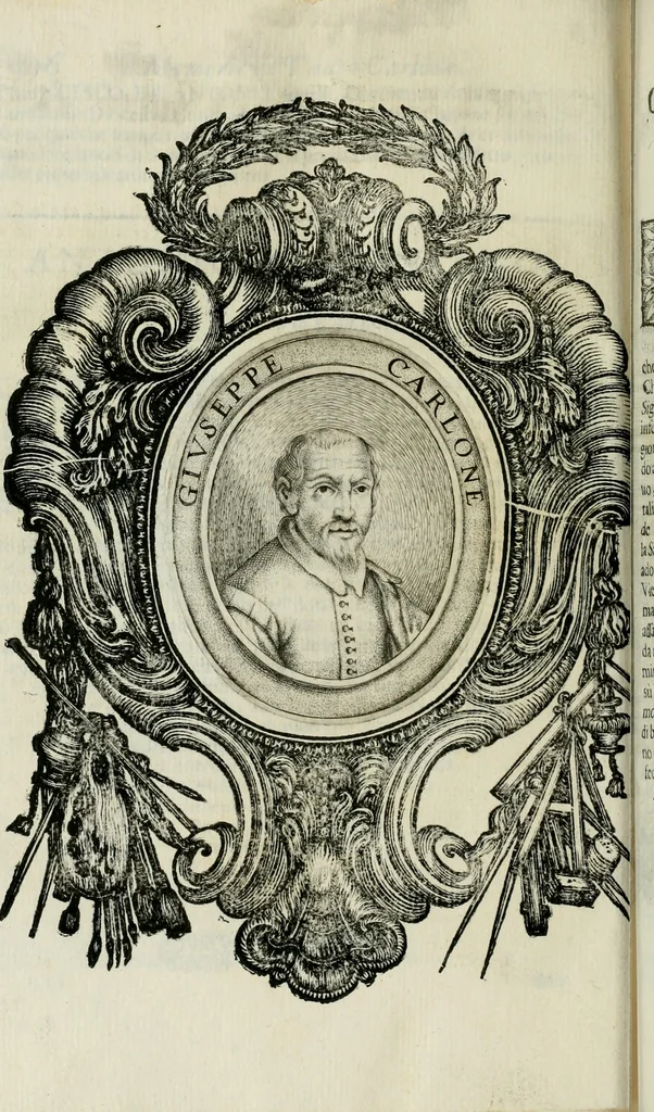 An illustration from Le vite de pittori, scoltori, et architetti genovesi : e de' forastieri, che in Genoua operarono : con alcuni ritratti de gli stessi, 1674, leaf 381
