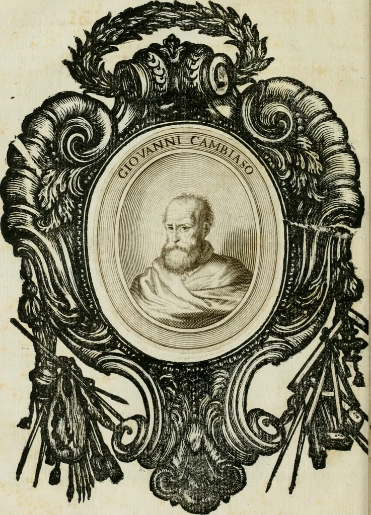 An illustration from Le vite de pittori, scoltori, et architetti genovesi : e de' forastieri, che in Genoua operarono : con alcuni ritratti de gli stessi, 1674, leaf 53