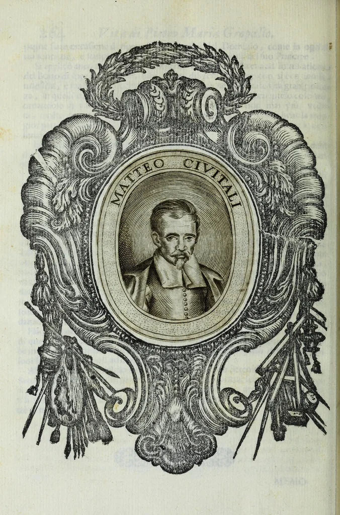 An illustration from Le uite de pittori, scoltori, et architetti genouesi e de' forastieri, che in Genoua operarono con alcun ritratti de gli stessi, 1674, leaf 346