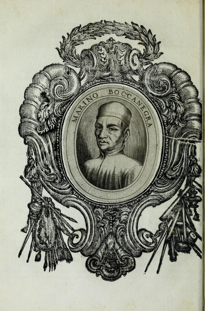 An illustration from Le uite de pittori, scoltori, et architetti genouesi e de' forastieri, che in Genoua operarono con alcun ritratti de gli stessi, 1674, leaf 42