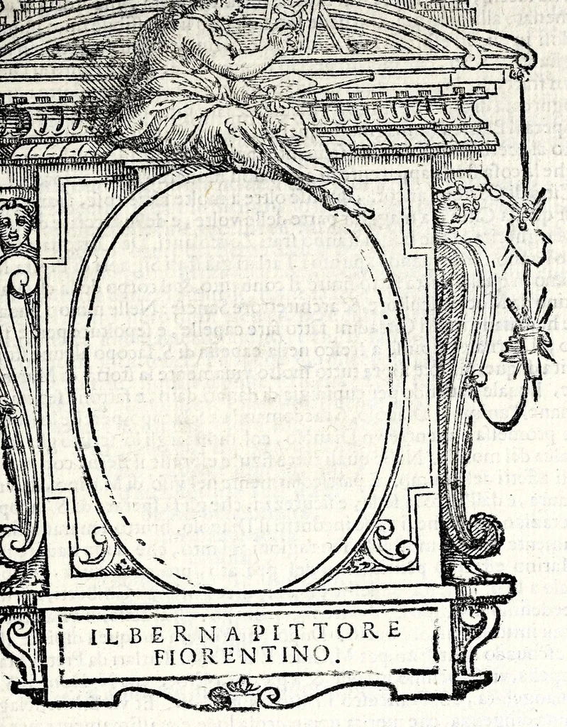 An illustration from Le vite de' più eccellenti pittori, scultori et architetti, 1647, leaf 217