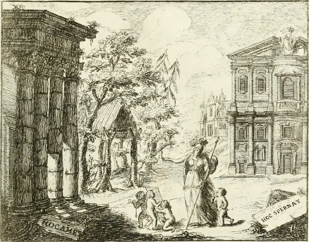 An illustration from Le vite de' piv celebri architetti d'ogni nazione e d'ogni tempo : precedvte da vn saggio sopra l' architettvra, 1768, leaf 4