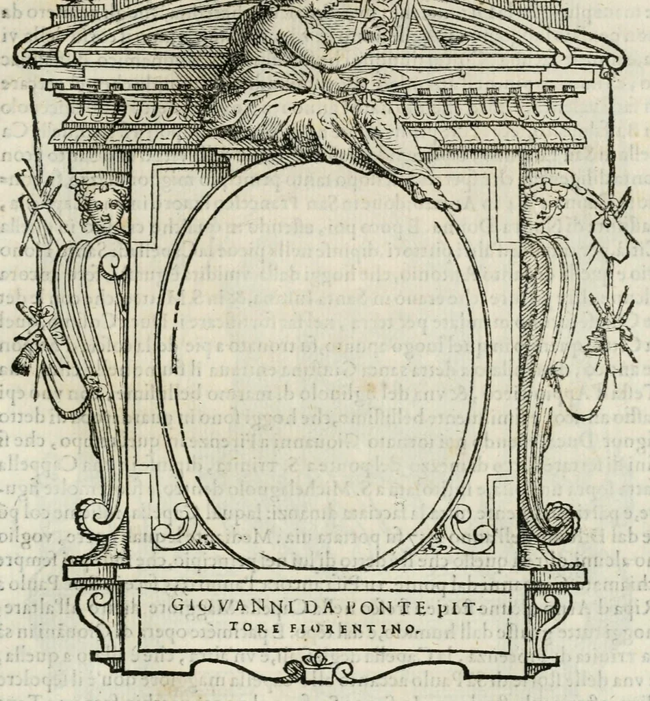An illustration from Le vite de' piv eccellenti pittori, scvltori, et architettori, 1568, leaf 293
