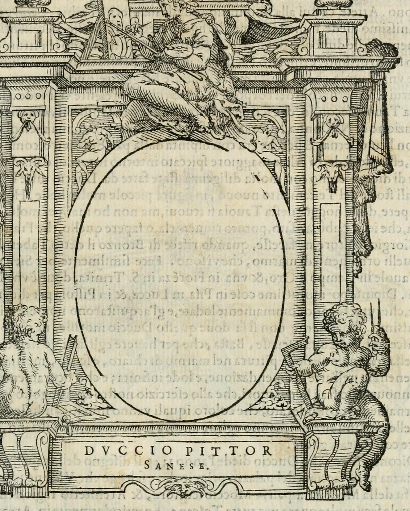 An illustration from Le vite de' piv eccellenti pittori, scvltori, et architettori, 1568, leaf 303