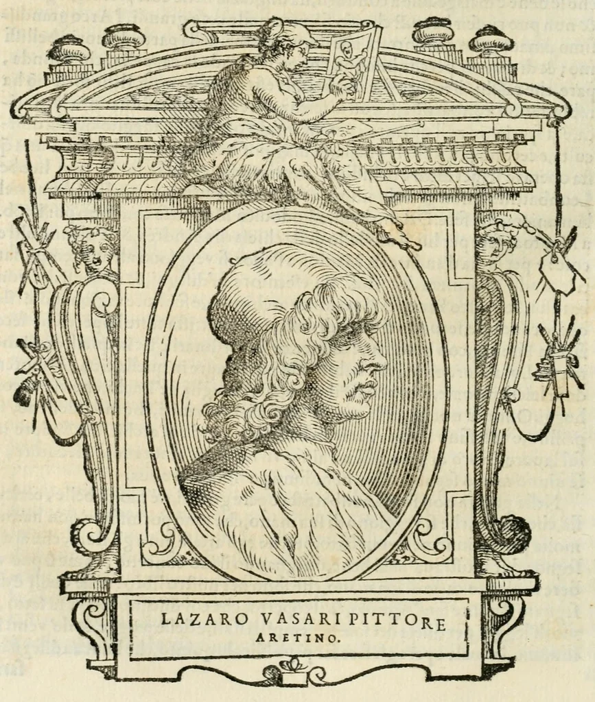 An illustration from Le vite de' piv eccellenti pittori, scvltori, et architettori, 1568, leaf 466