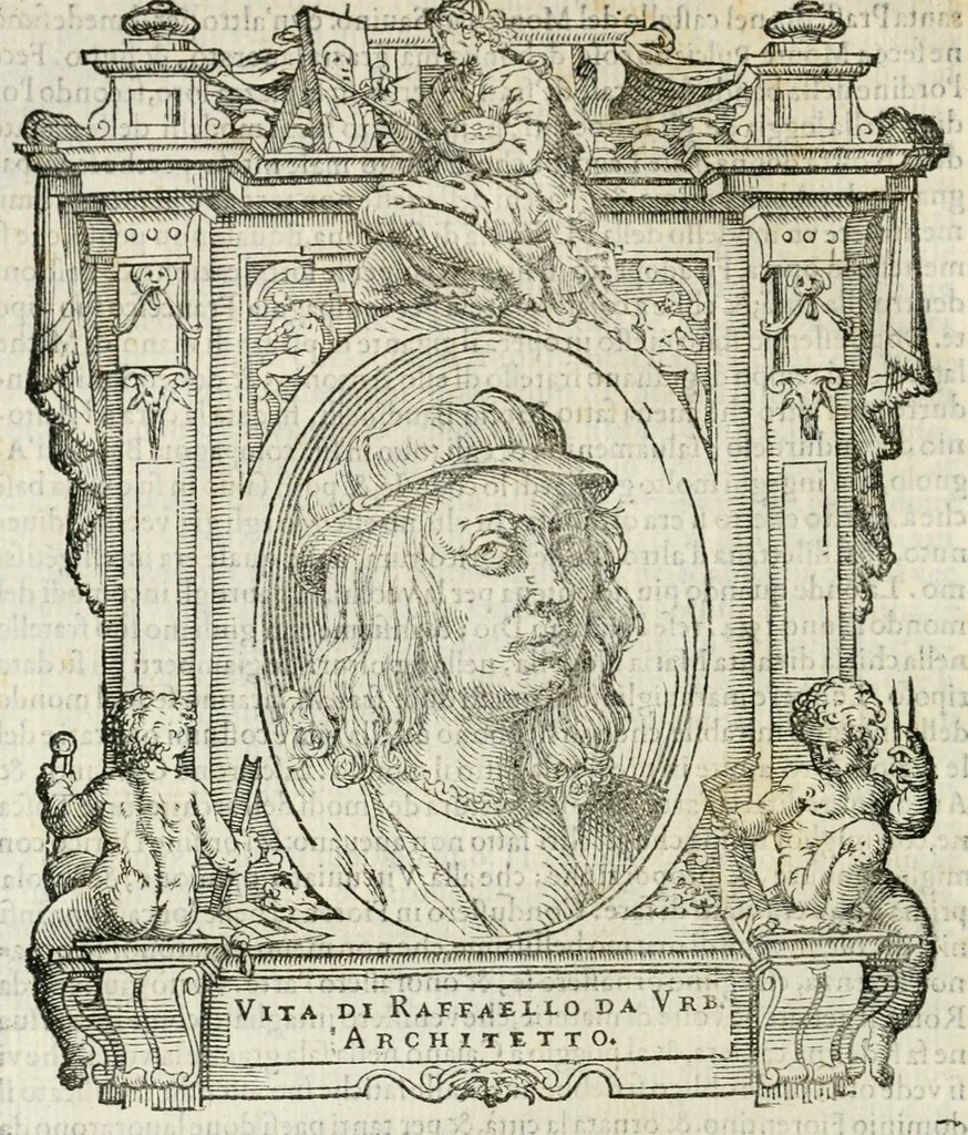 An illustration from Le vite de' piv eccellenti pittori, scvltori, et architettori, 1568, leaf 105